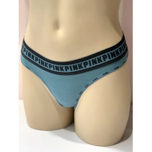 Трусики стринги Victoria’s Secret PINK logo stripes Thong panty XS