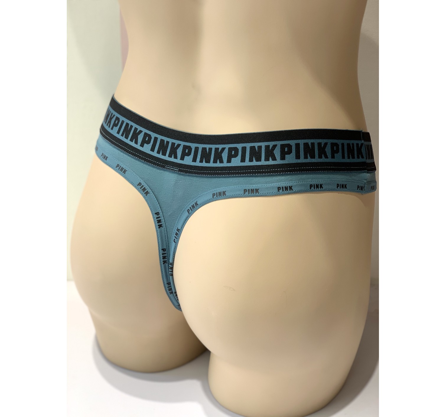 Трусики стринги Victoria’s Secret PINK logo stripes Thong panty XS