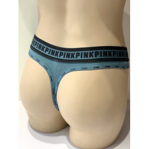 Трусики стринги Victoria’s Secret PINK logo stripes Thong panty XS