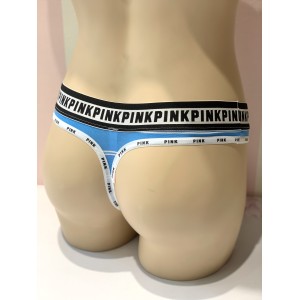 Трусики стринги Victoria’s Secret PINK Thong panty logo stripes