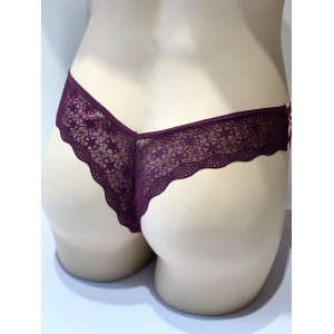 Трусики бесшовные стринги с кружевом Victoria’s Secret PINK Thong panty