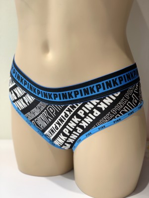 Трусики Victoria's Secret PINK Cheekster Blue logo print