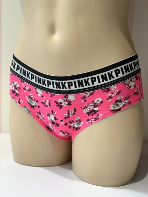 Трусики хіпстер Victoria's Secret PINK Hipster panty neon pink flower print