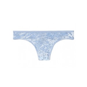 Трусики стринги Victoria’s Secret Sky Blue Thong panty велюровые