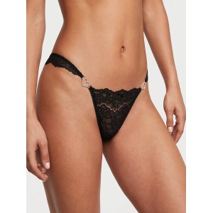 Трусики Shine Heartware Lace Brazilian Panty Black