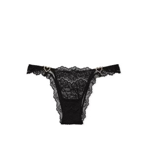 Трусики Shine Heartware Lace Brazilian Panty Black