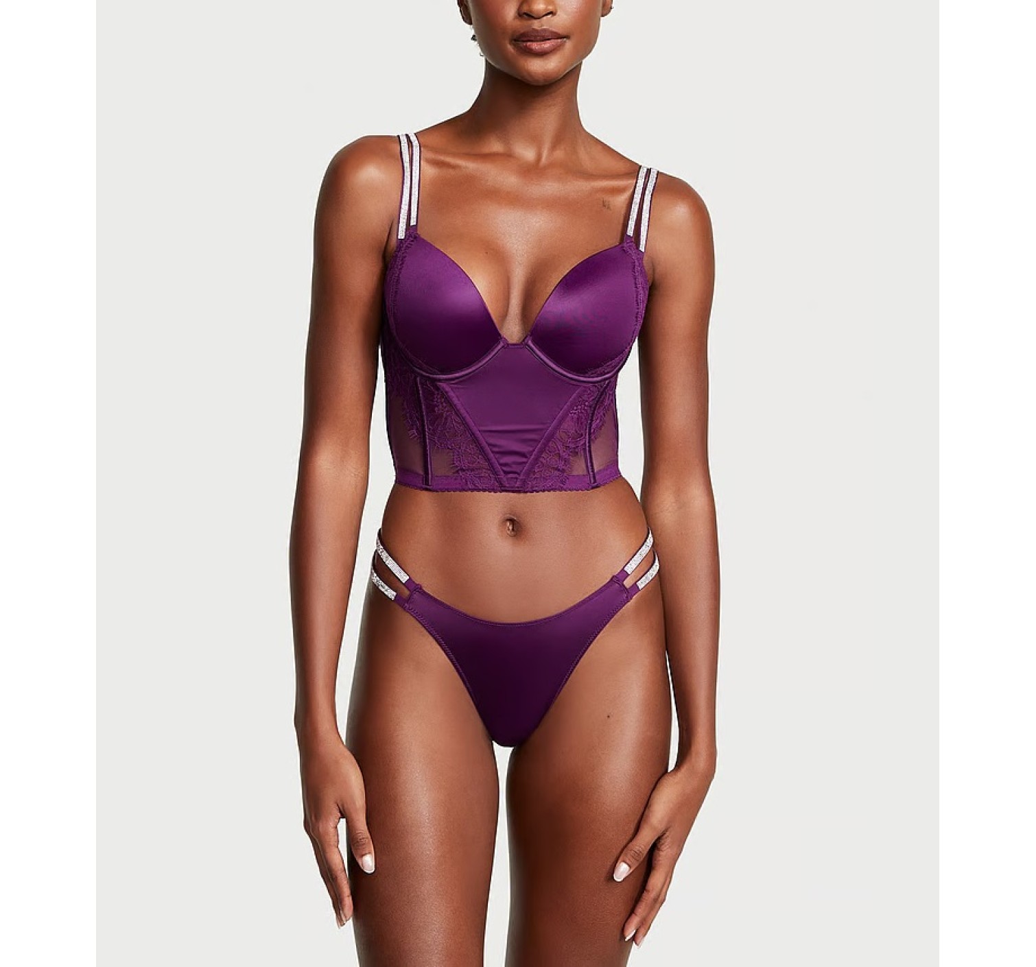 Трусики Shine Strap Thong Panty Grape Soda
