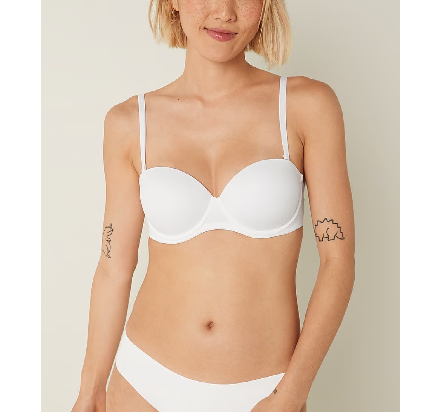 Комплект белья Victoria’s Secret PINK PUSH-UP Bra White Set