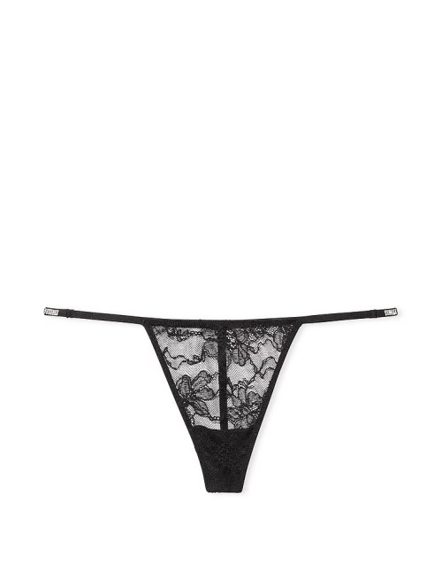 Трусики Shine Strap Lace V-String Panty Black