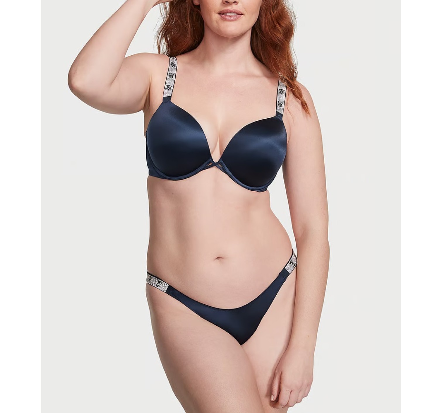 Трусики Shine Strap Brazilian Panty Noir Navy