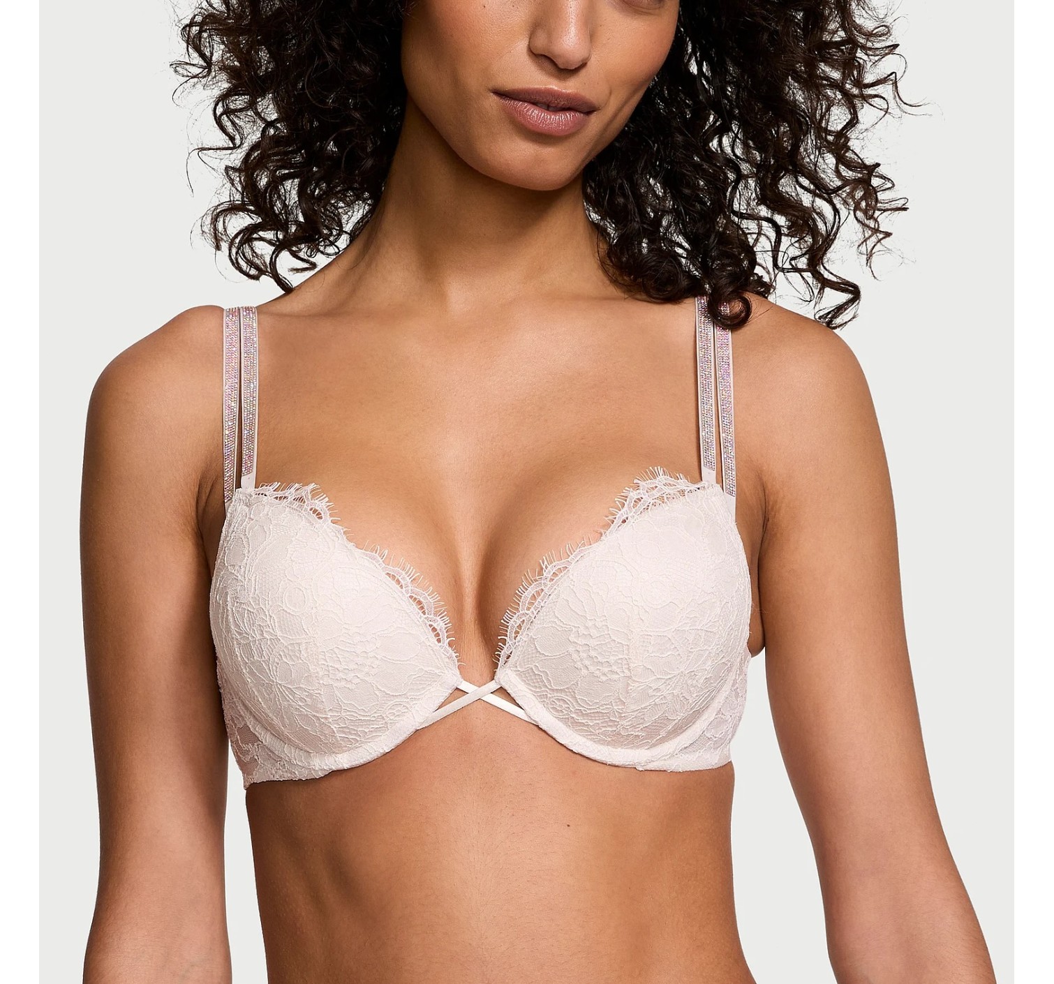 Комплект білизни Bombshell Add-2-Cups Double Shine Strap Lace Bra Coconut White set
