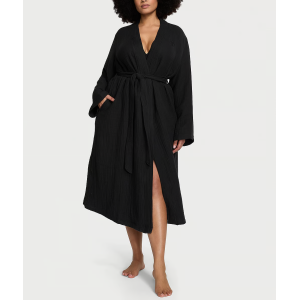 Халат Cotton Gauze Spa Robe Black