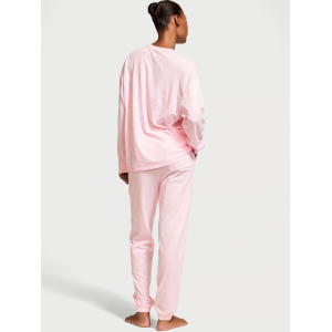Піжама Cotton Long Pajama Set Heather Pink Petal