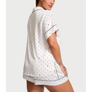 Пижама Satin Short Pajama Set Coconut White Dots