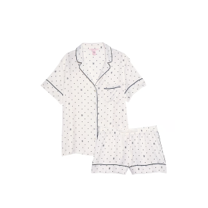 Пижама Satin Short Pajama Set Coconut White Dots