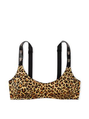 Бюстгальтер Shine Strap Scoop Bralette Leopard