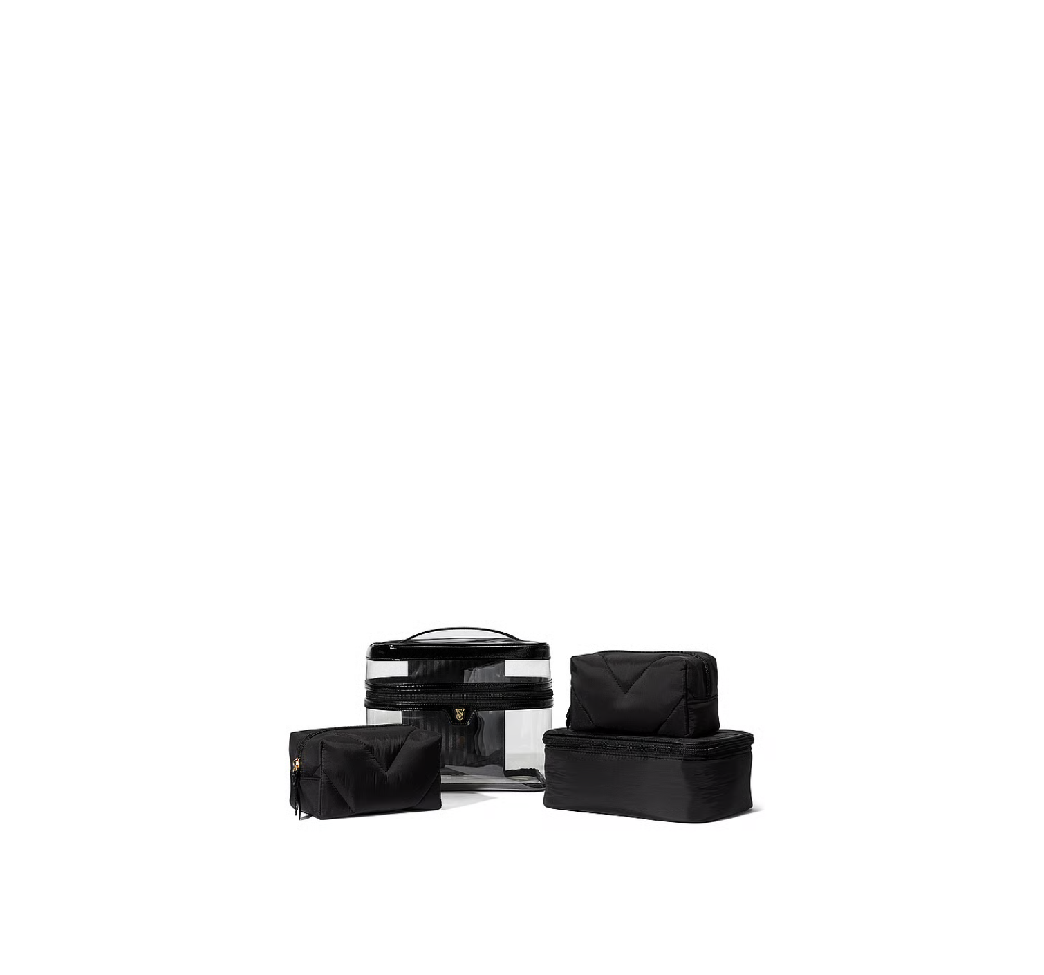 4 в 1 набор косметичек 4-Piece Makeup Bag Black NEW