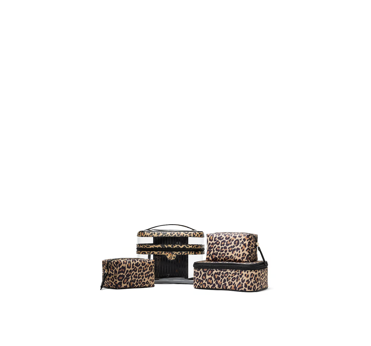 4 в 1 набір косметичок 4-Piece Makeup Bag Leopard