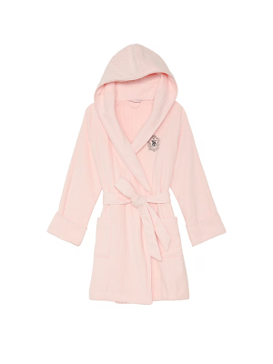 Халат Terry Hooded Short Robe Pink