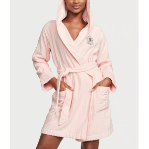 Халат Terry Hooded Short Robe Pink