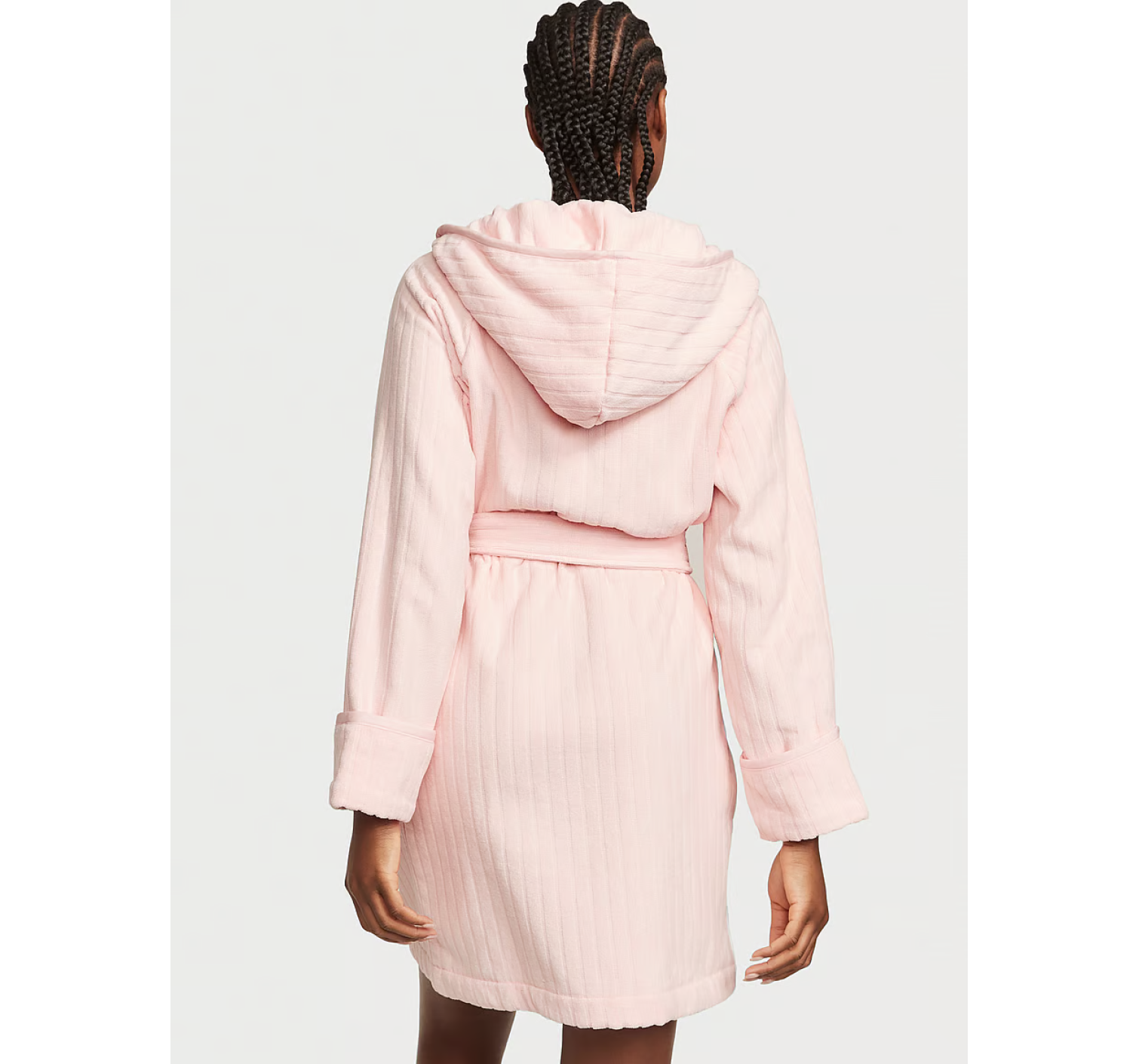 Халат Terry Hooded Short Robe Pink