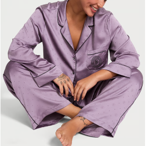 Піжама Satin Long Pajama Set Frozen Plum