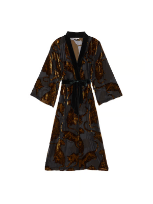 Халат Victoria's Secret Leopard Burnout Long Robe