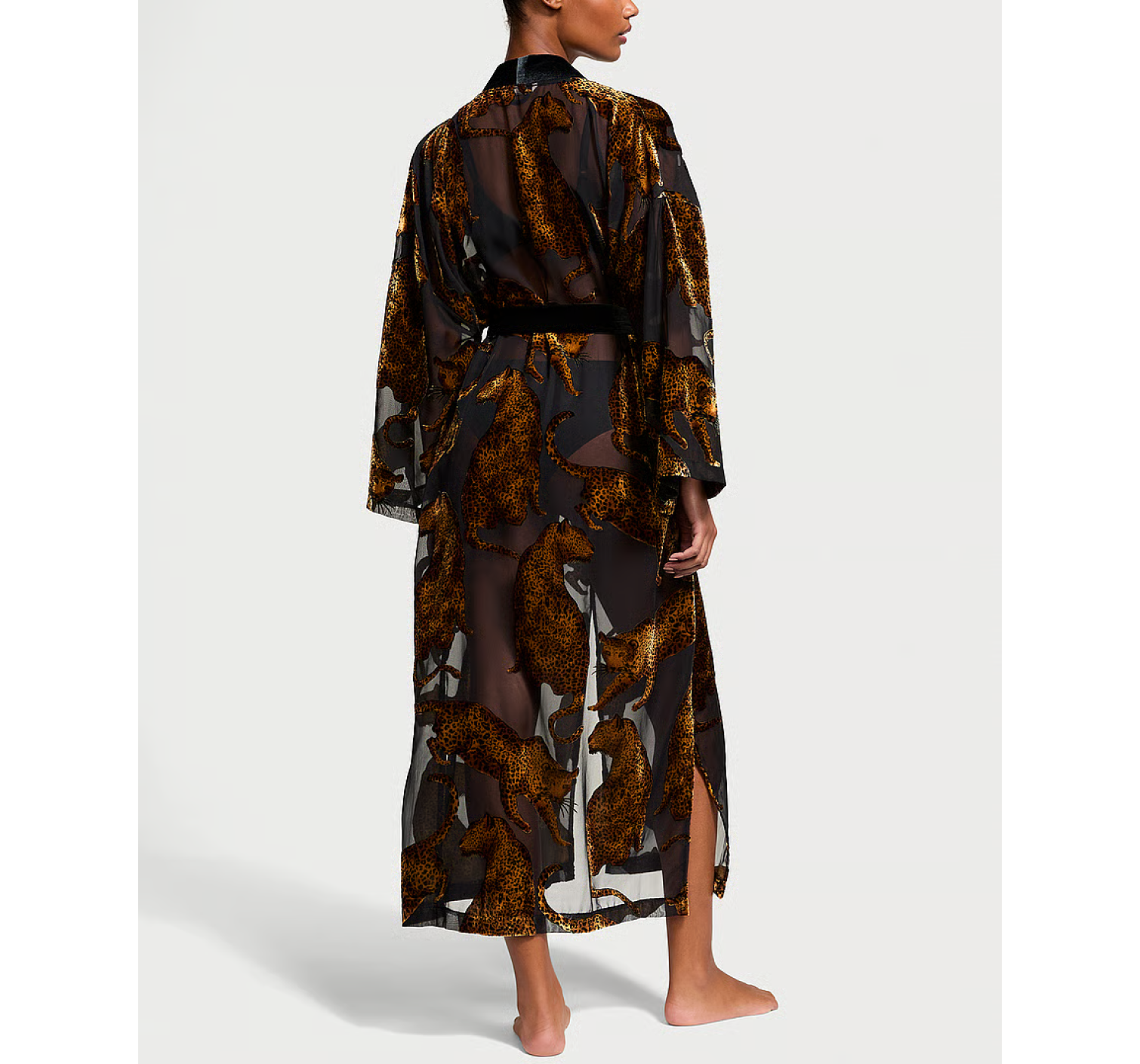 Халат Victoria's Secret Leopard Burnout Long Robe