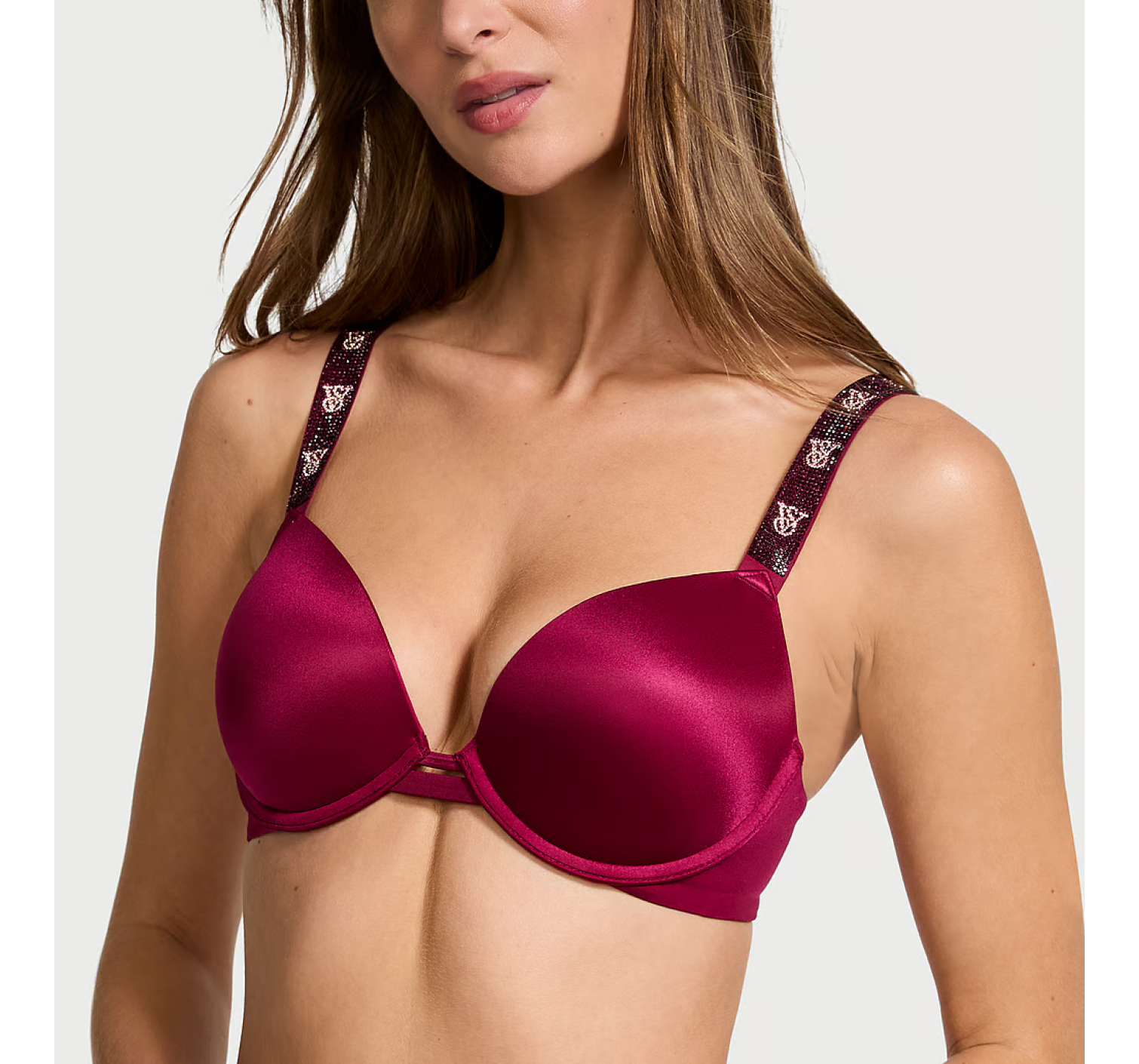 Бюстгальтер Shine Strap Push-Up Bra Campari Red