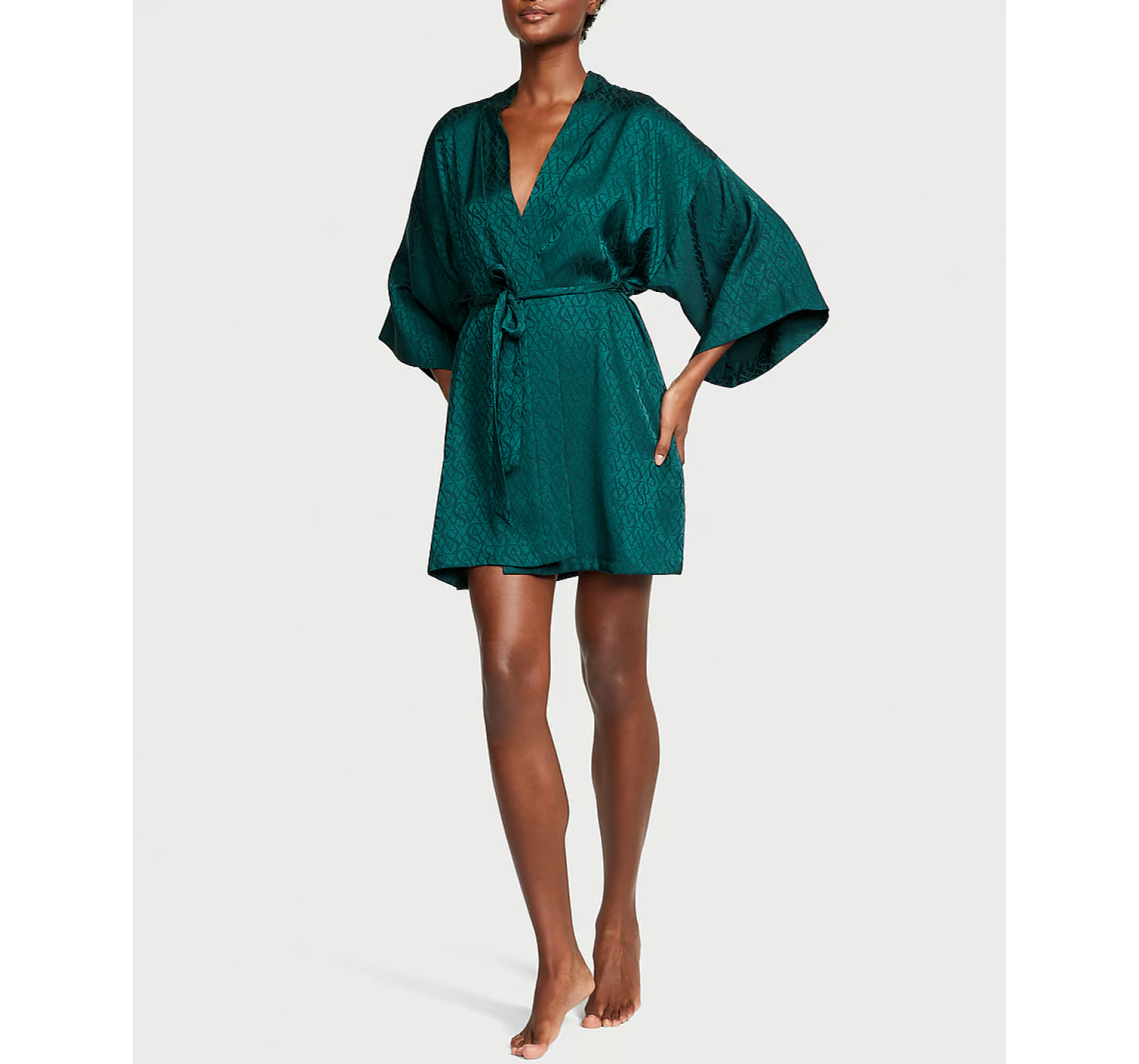Сатиновий халат The Tour '23 Icon Satin Robe Green