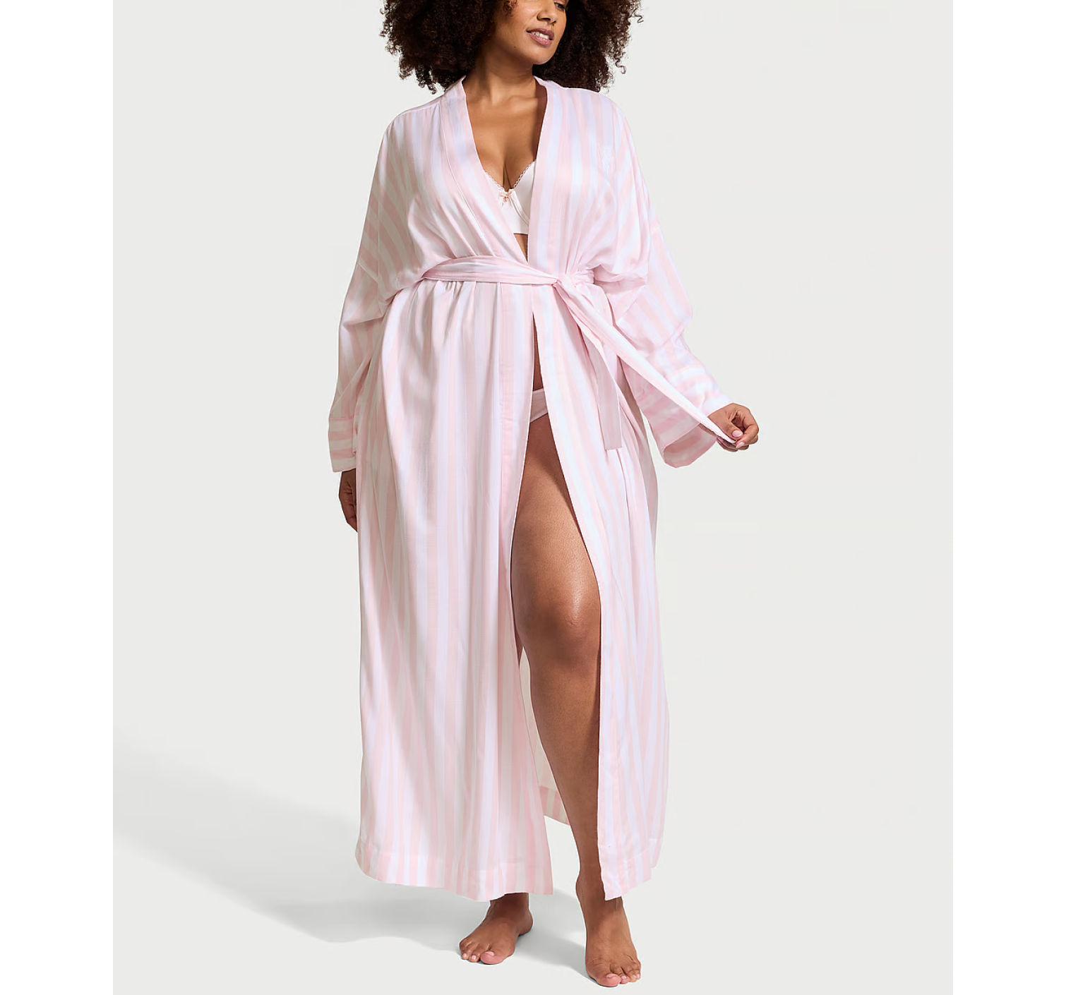 Халат Modal-Cotton Long Robe Pretty Blossom Stripes