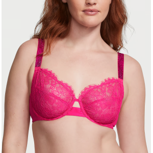 Бюстгальтер The Fabulous by Victoria's Secret Full-Cup Shine Strap Lace Bra Hot Pink