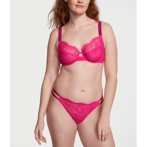 Бюстгальтер The Fabulous by Victoria's Secret Full-Cup Shine Strap Lace Bra Hot Pink