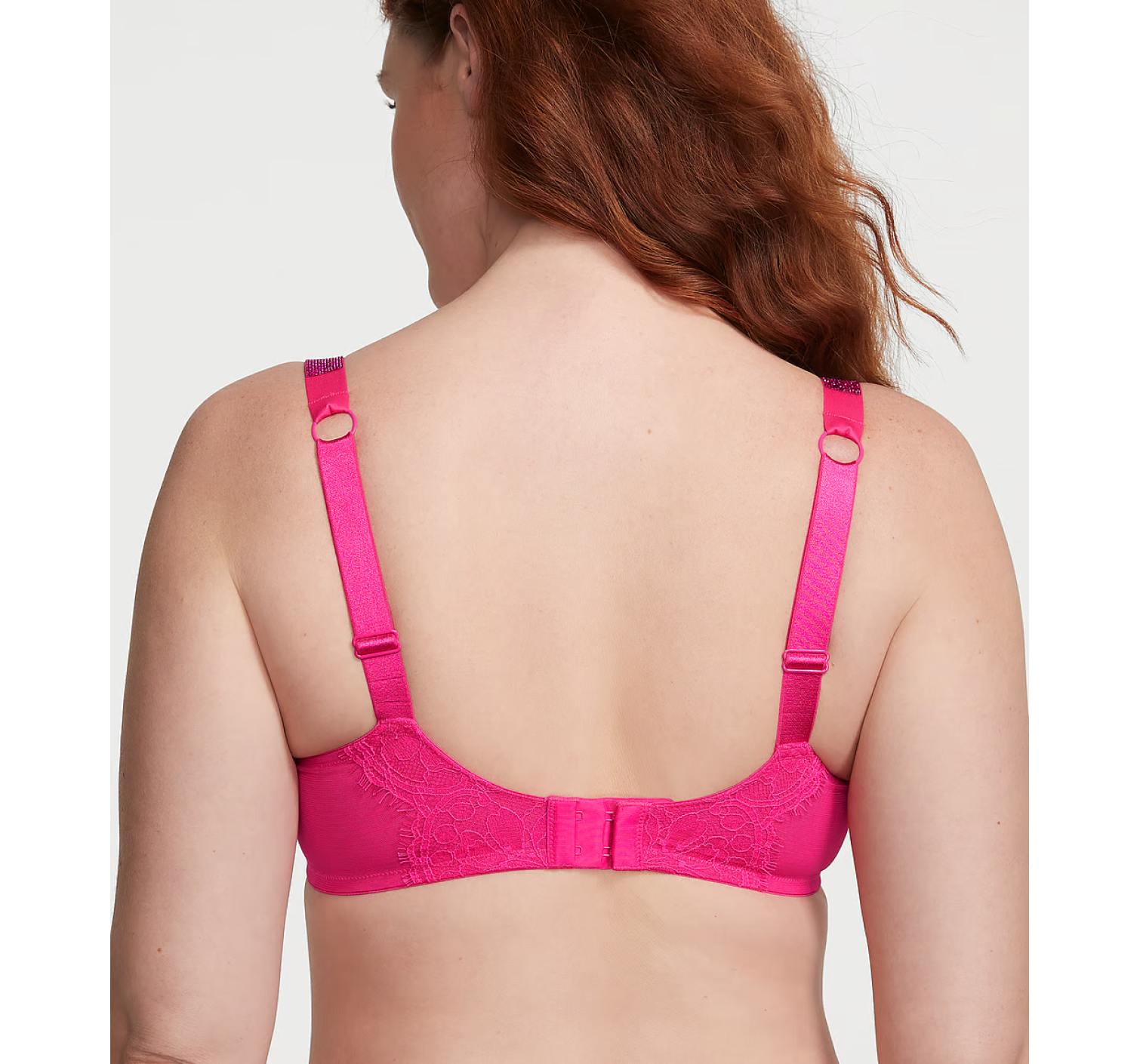 Бюстгальтер The Fabulous by Victoria's Secret Full-Cup Shine Strap Lace Bra Hot Pink