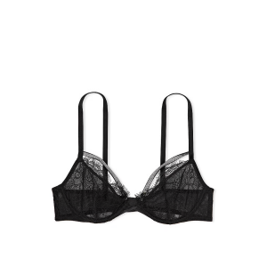 Бюстгальтер Shine Strappy Unlined Lace Low-Cut Demi Bra Black