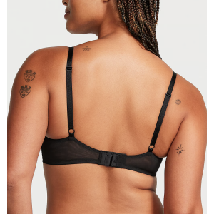 Бюстгальтер Shine Strappy Unlined Lace Low-Cut Demi Bra Black