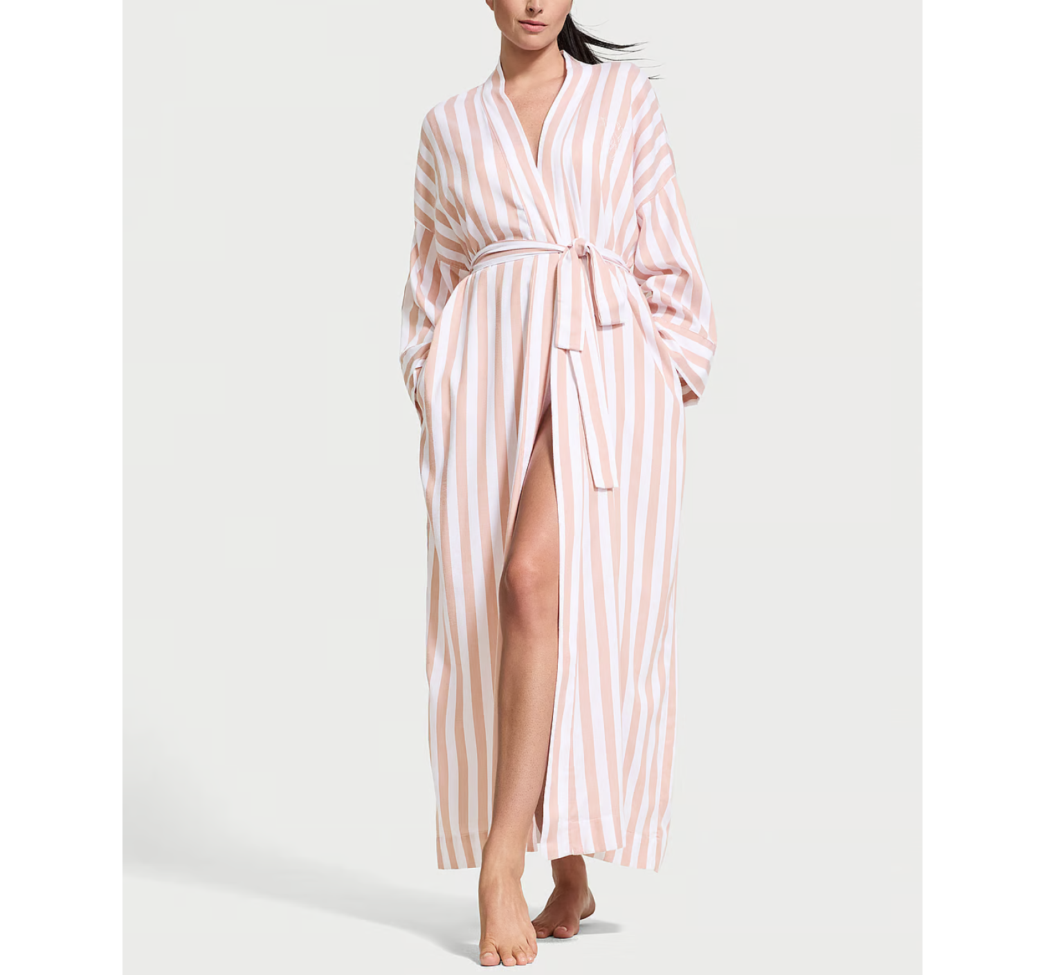 Халат Modal-Cotton Long Robe Toasted Sugar Stripes