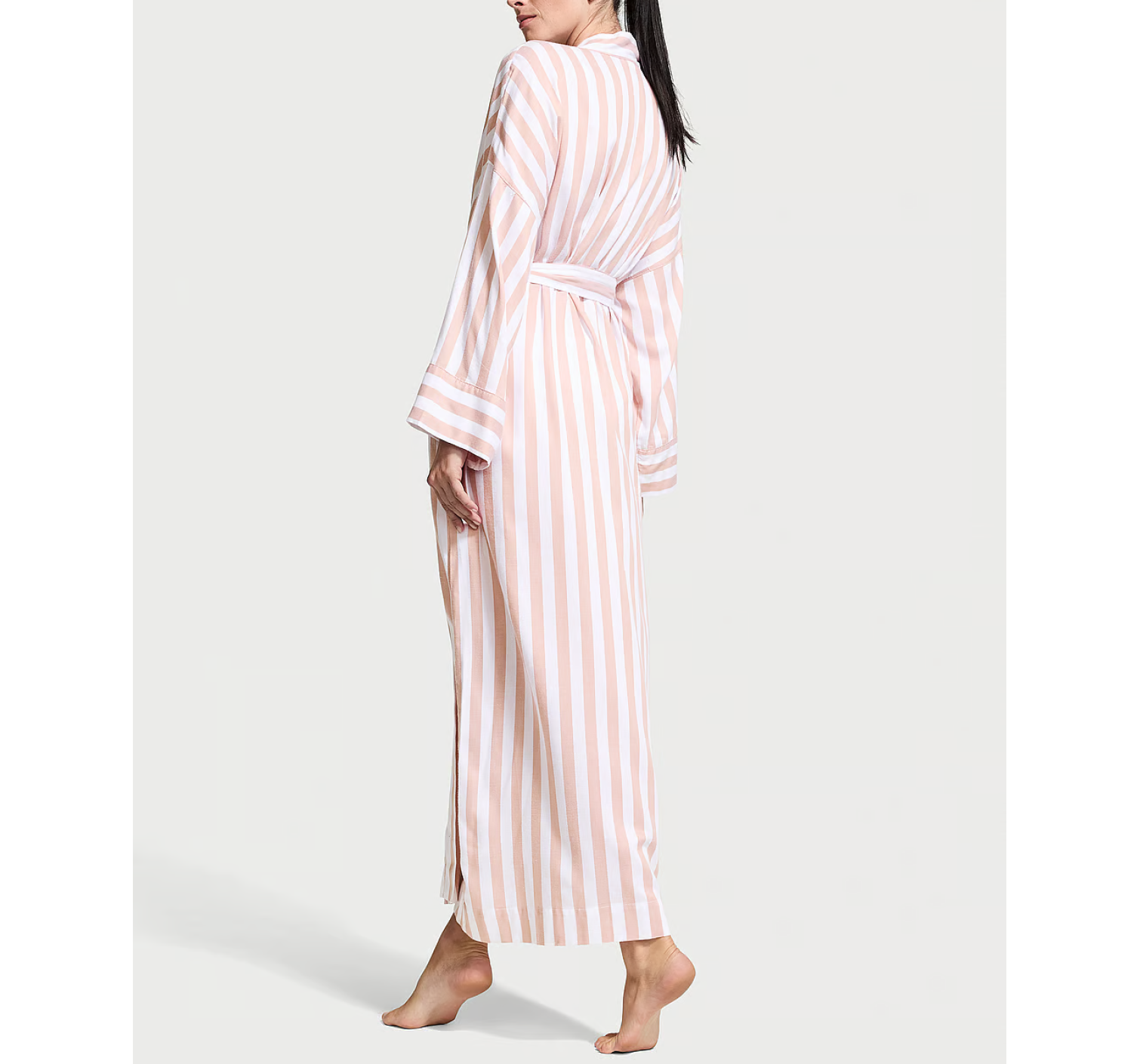 Халат Modal-Cotton Long Robe Toasted Sugar Stripes