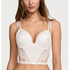 Бюстье Double Shine Strap Push-Up Corset Top Coconut White