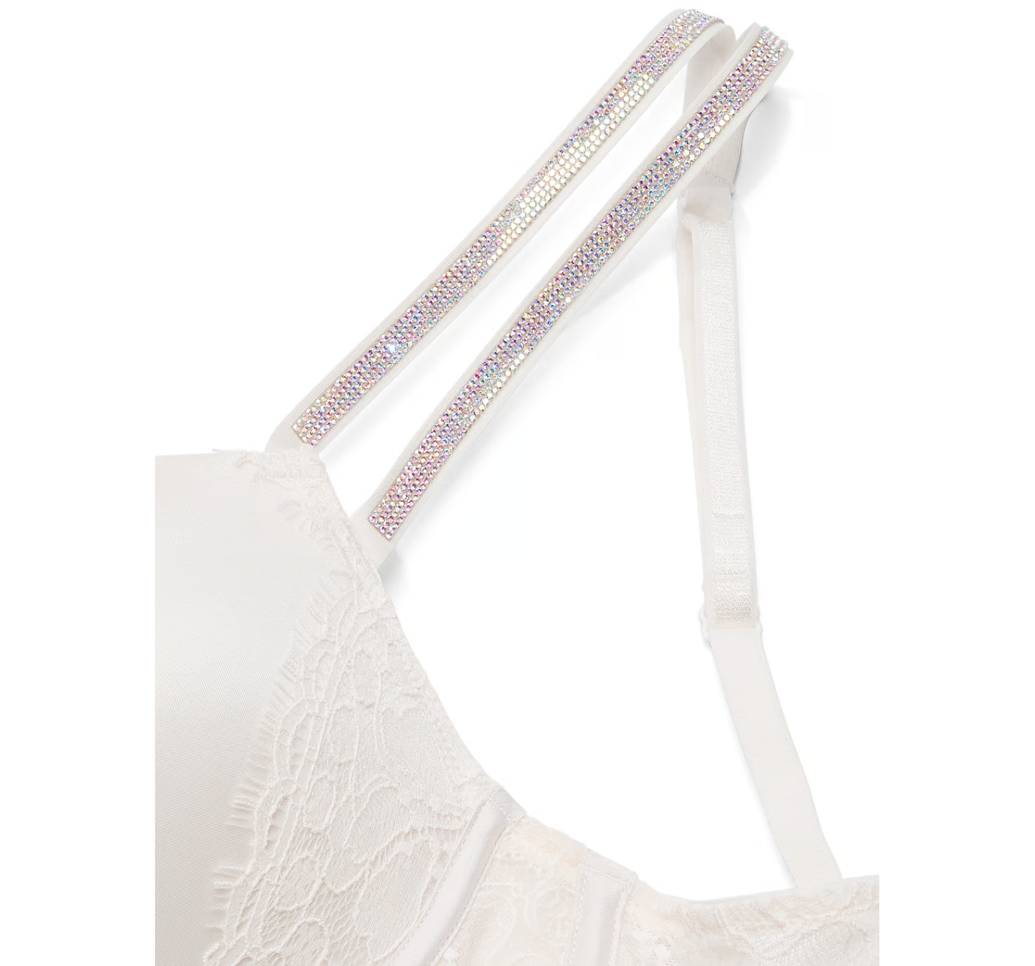 Бюстье Double Shine Strap Push-Up Corset Top Coconut White
