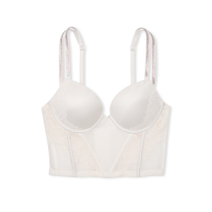 Бюстье Double Shine Strap Push-Up Corset Top Coconut White
