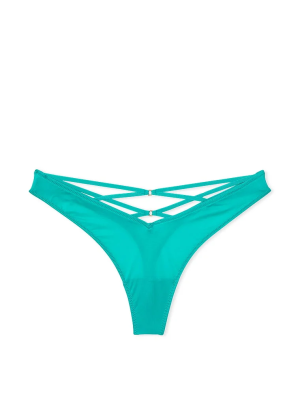 Трусики Strappy Back High-Leg Thong Panty Aqua Sea