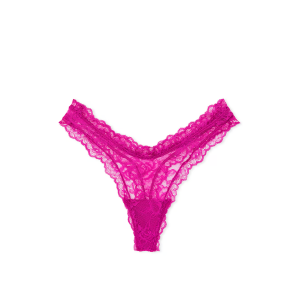 Трусики Rose Lace High-Leg Thong Panty Outrageous Pink