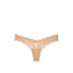 Трусики Rose Lace High-Leg Thong Panty Praline