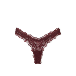 Трусики Rose Lace High-Leg Thong Panty Brown