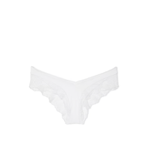 Трусики Rose Lace-Trim High-Leg Cheeky Panty White