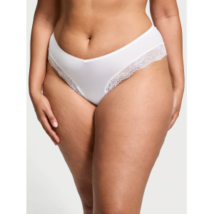 Трусики Rose Lace-Trim High-Leg Cheeky Panty White