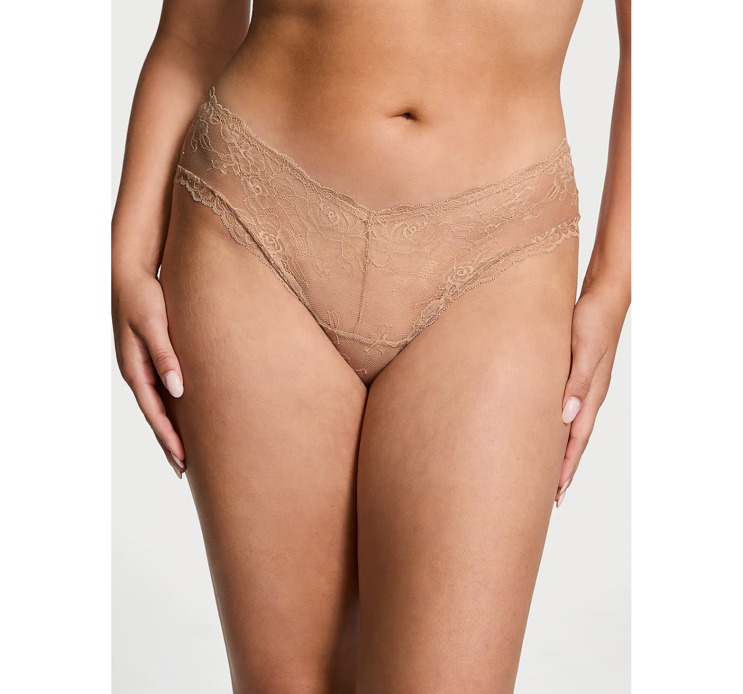 Трусики Rose Lace High-Leg Cheeky Panty Praline