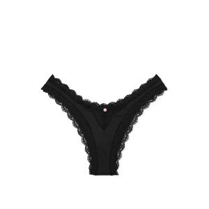 Трусики Lace-Trim Brazilian Panty Black