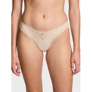 Трусики Lace-Trim Thong Panty Marzipan